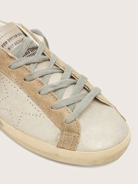Tenis Golden Goose Super-Star Glitter Upper Toe And Heel Skate Star Mujer