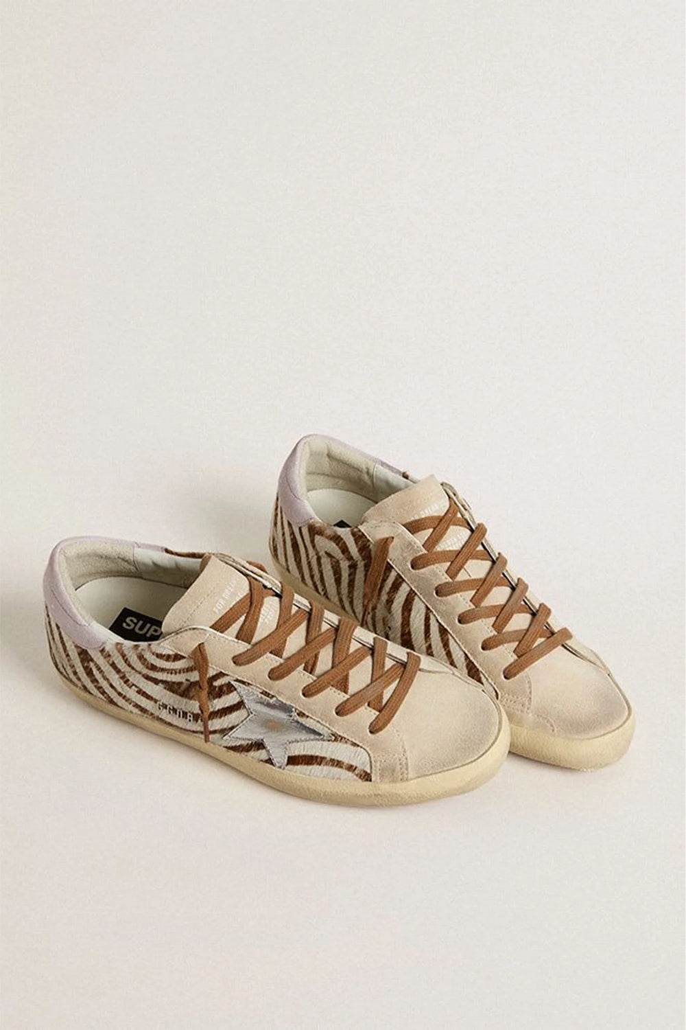 Tenis Golden Goose Super Star Zebra Horsy Laminated Star Mujer