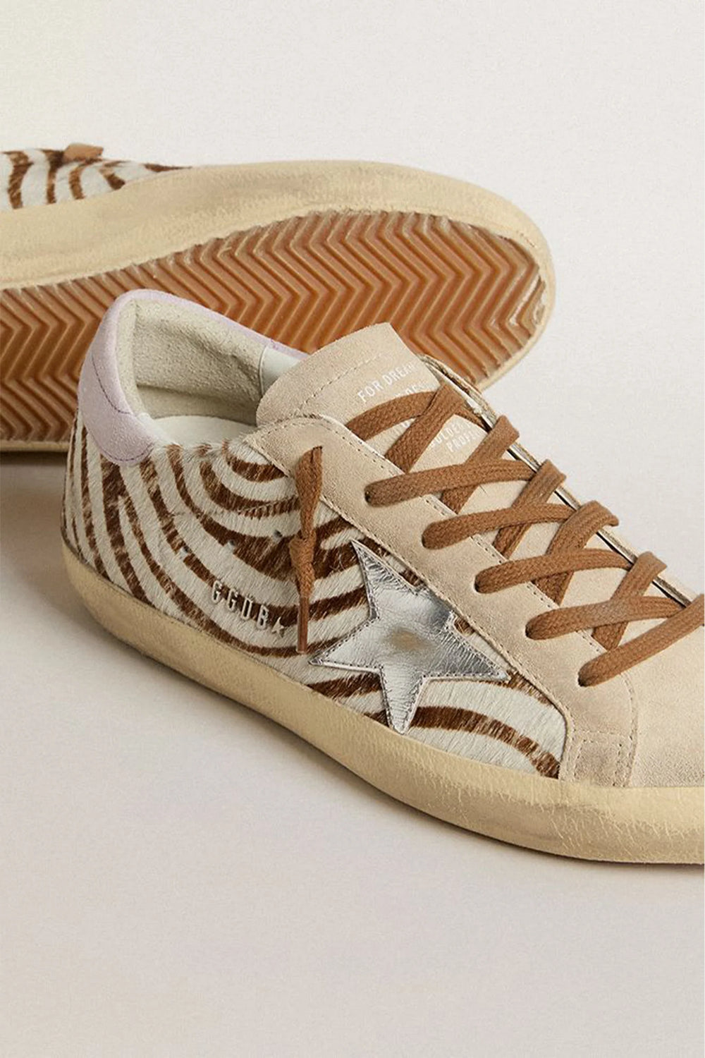 Tenis Golden Goose Super Star Zebra Horsy Laminated Star Mujer