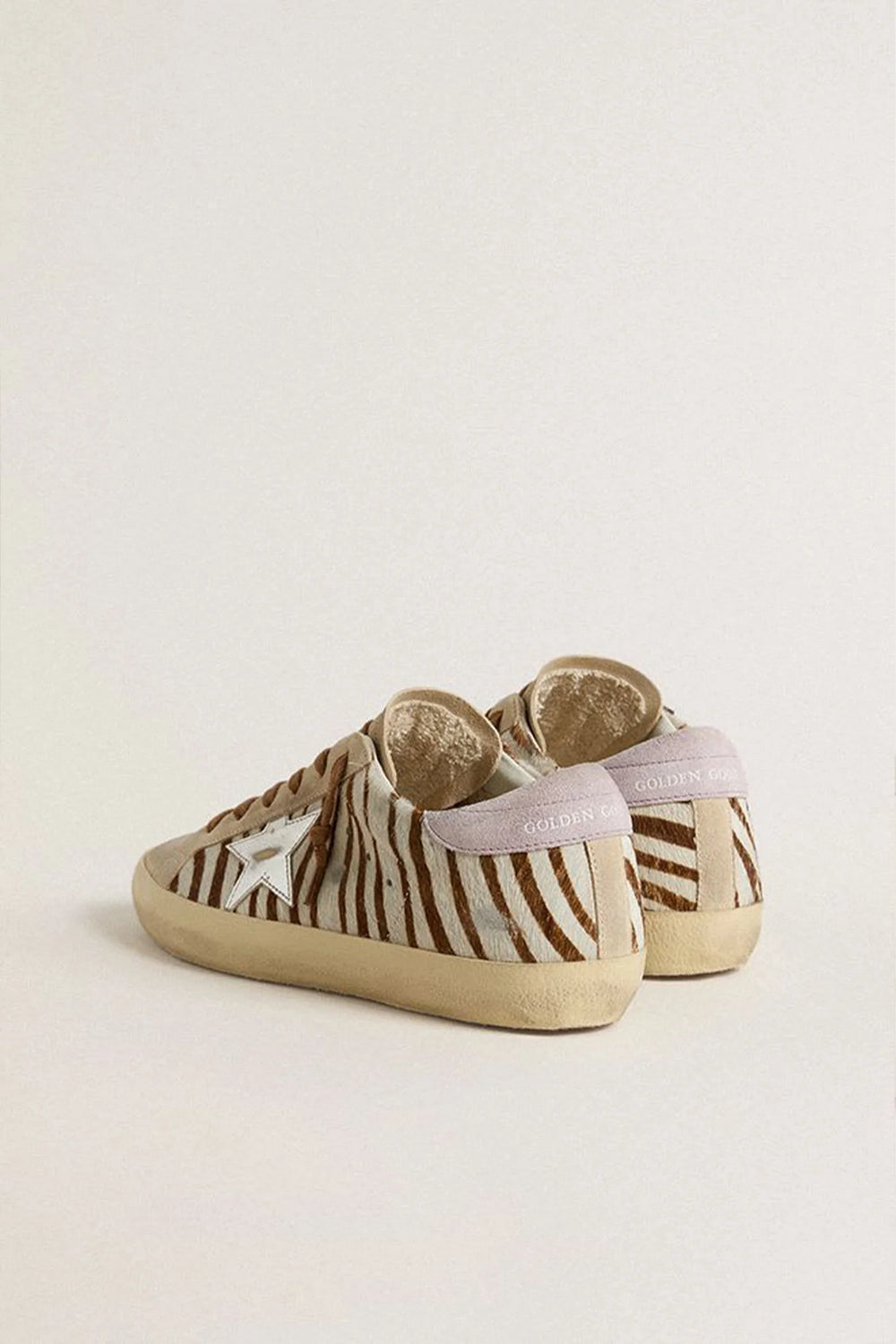 Tenis Golden Goose Super Star Zebra Horsy Laminated Star Mujer