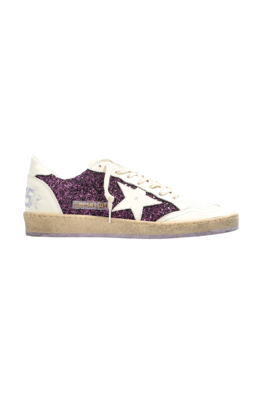 Tenis Golden Goose Ballstar Glitter Leather Star Mujer GOLDEN GOOSE TENIS Malva CO