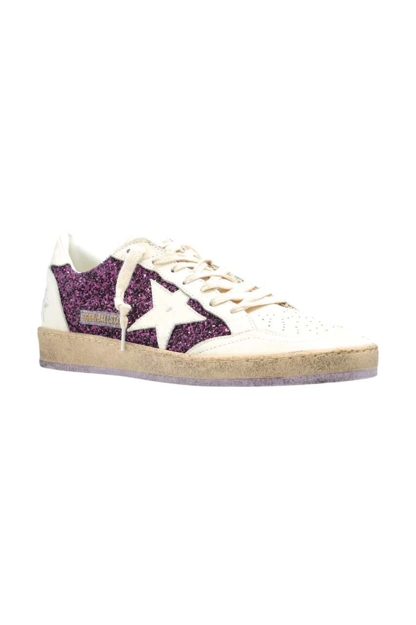 Tenis Golden Goose Ballstar Glitter Leather Star Mujer GOLDEN GOOSE TENIS Malva CO