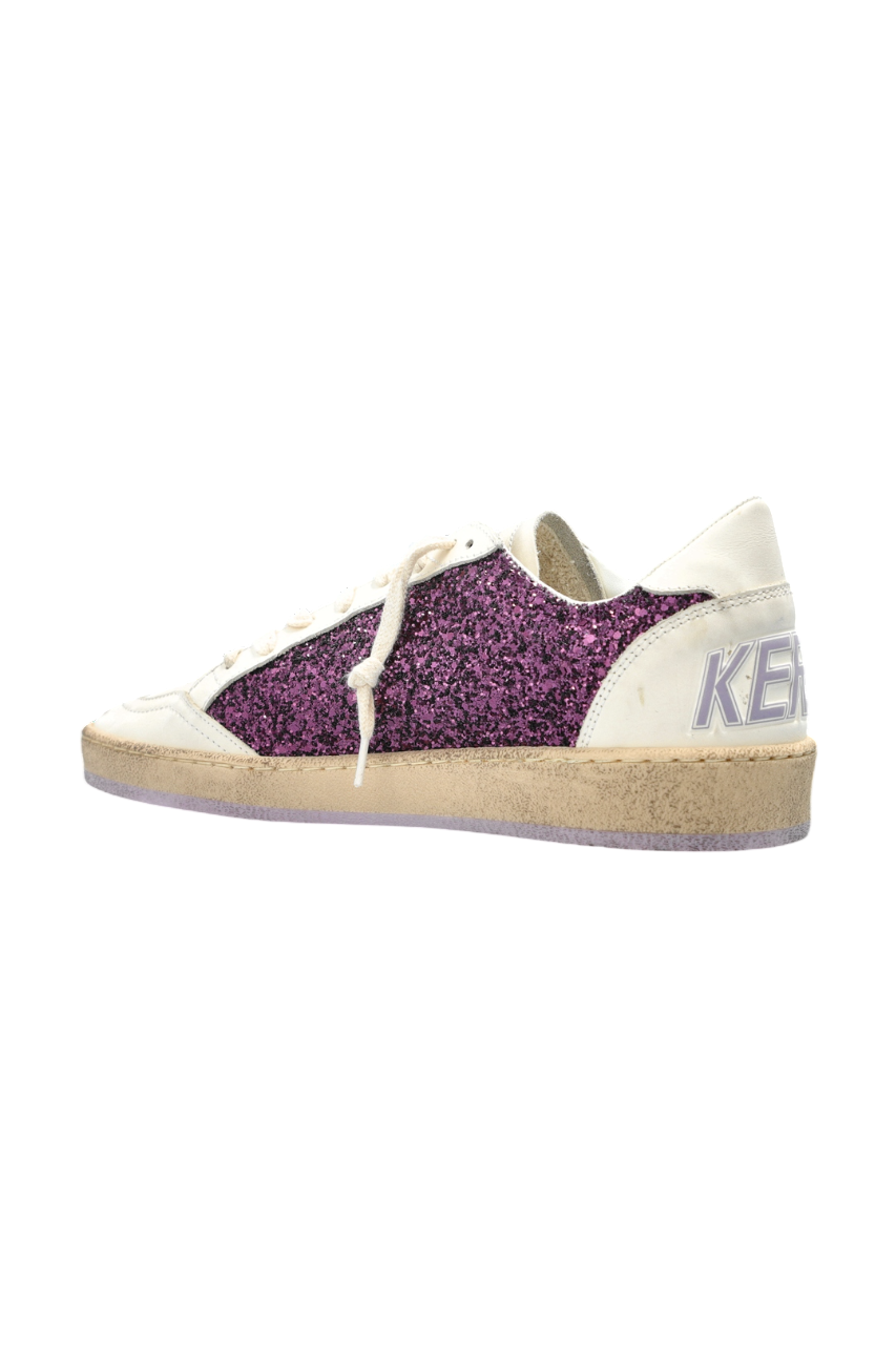 Tenis Golden Goose Ballstar Glitter Leather Star Mujer GOLDEN GOOSE TENIS Malva CO