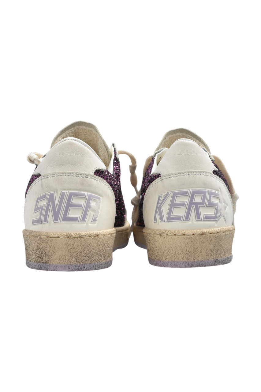 Tenis Golden Goose Ballstar Glitter Leather Star Mujer GOLDEN GOOSE TENIS Malva CO