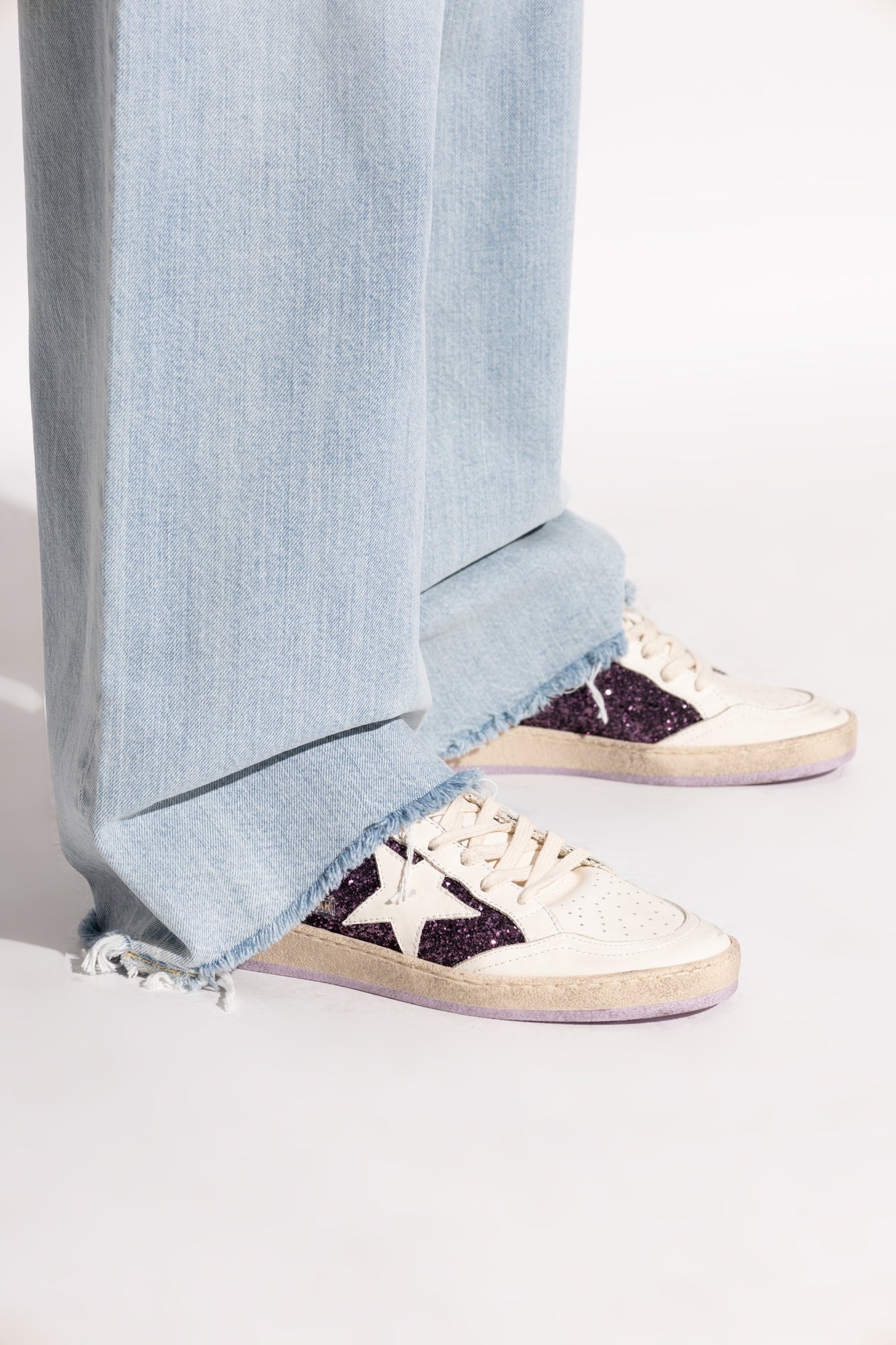 Tenis Golden Goose Ballstar Glitter Leather Star Mujer