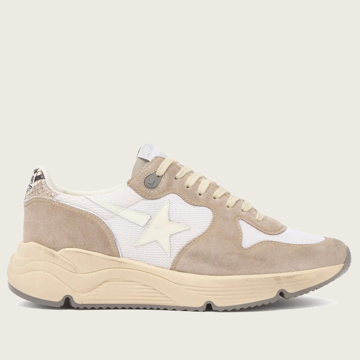 Tenis Golden Goose Running Sole Toe Star Phyton Print Heel Mujer