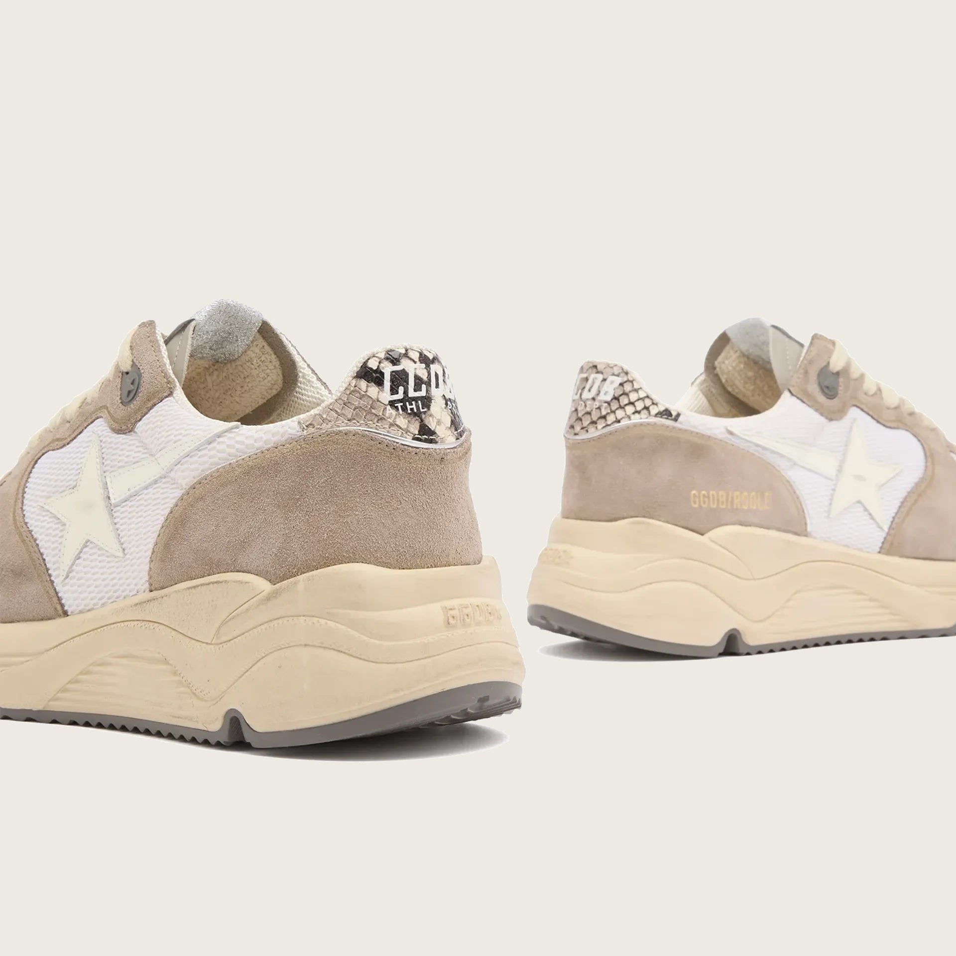 Tenis Golden Goose Running Sole Toe Star Phyton Print Heel Mujer