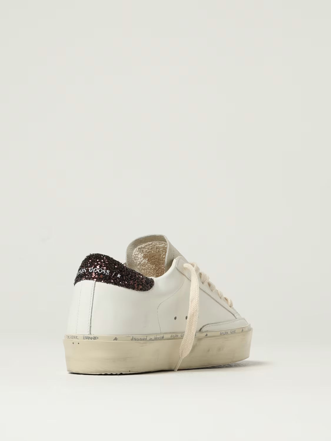 Tenis Golden Goose Hi Star Leather Toe And Star Glitter Mujer