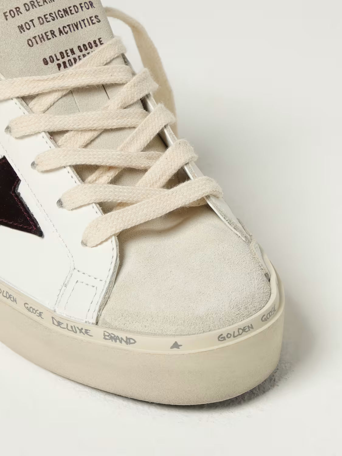 Tenis Golden Goose Hi Star Leather Toe And Star Glitter Mujer