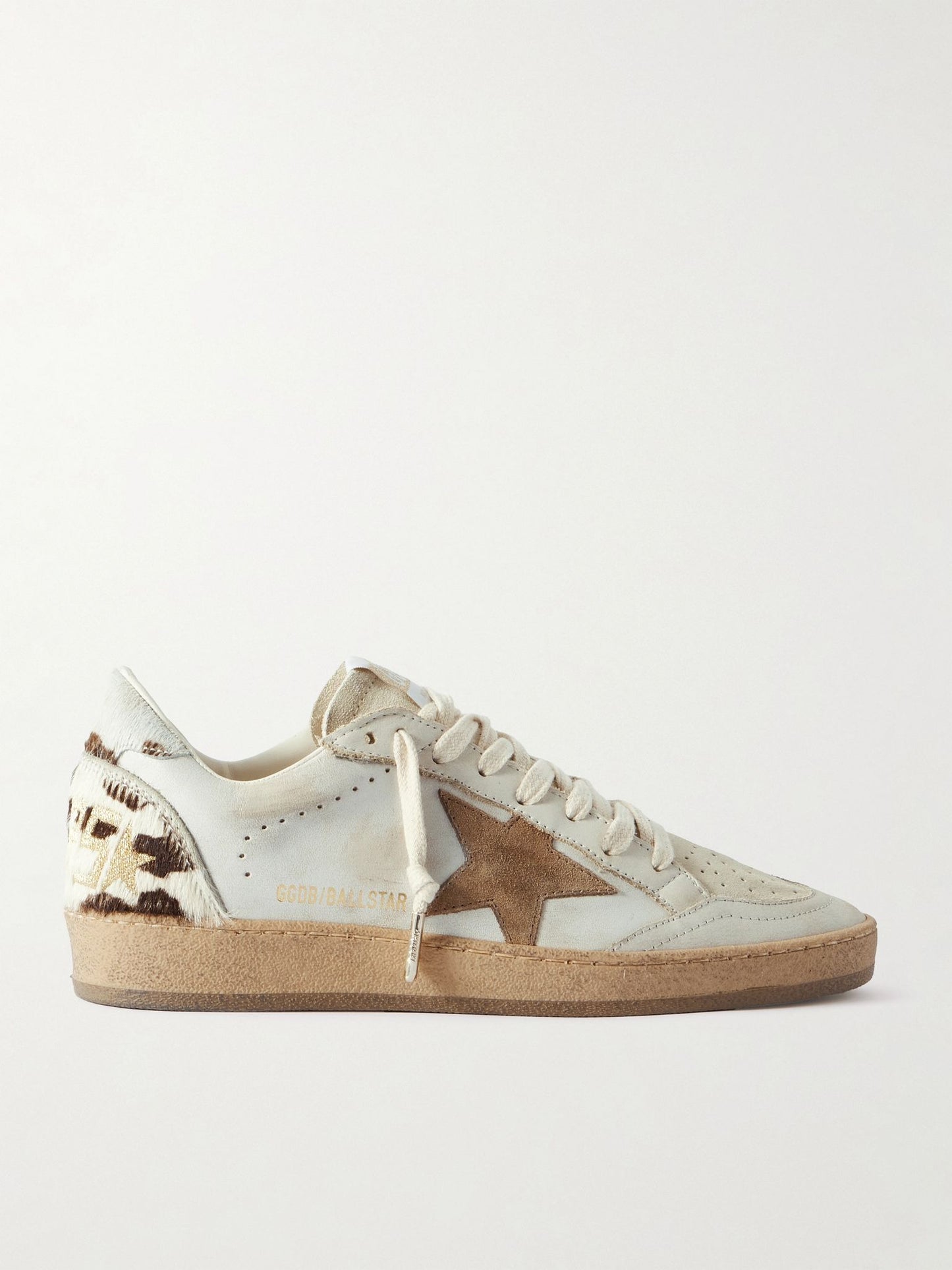 Tenis Golden Goose Ballstar Suede Star Horsy Cow Printed Heel Mujer