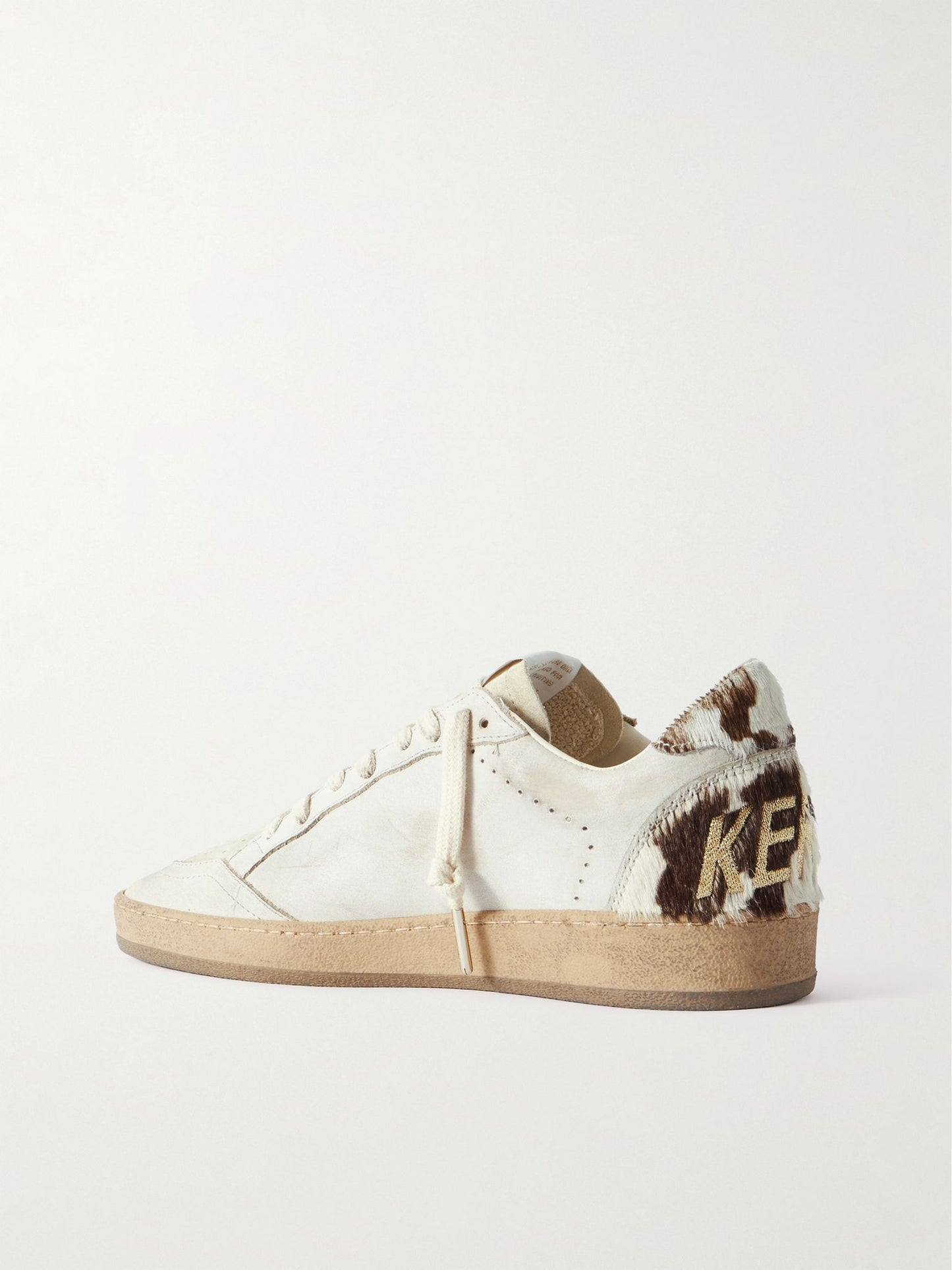 Tenis Golden Goose Ballstar Suede Star Horsy Cow Printed Heel Mujer