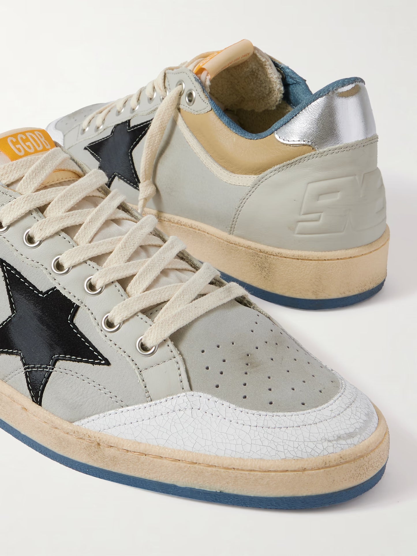 Tenis Golden Goose Ballstar Nabuk And Nylon Crack Leather Hombre