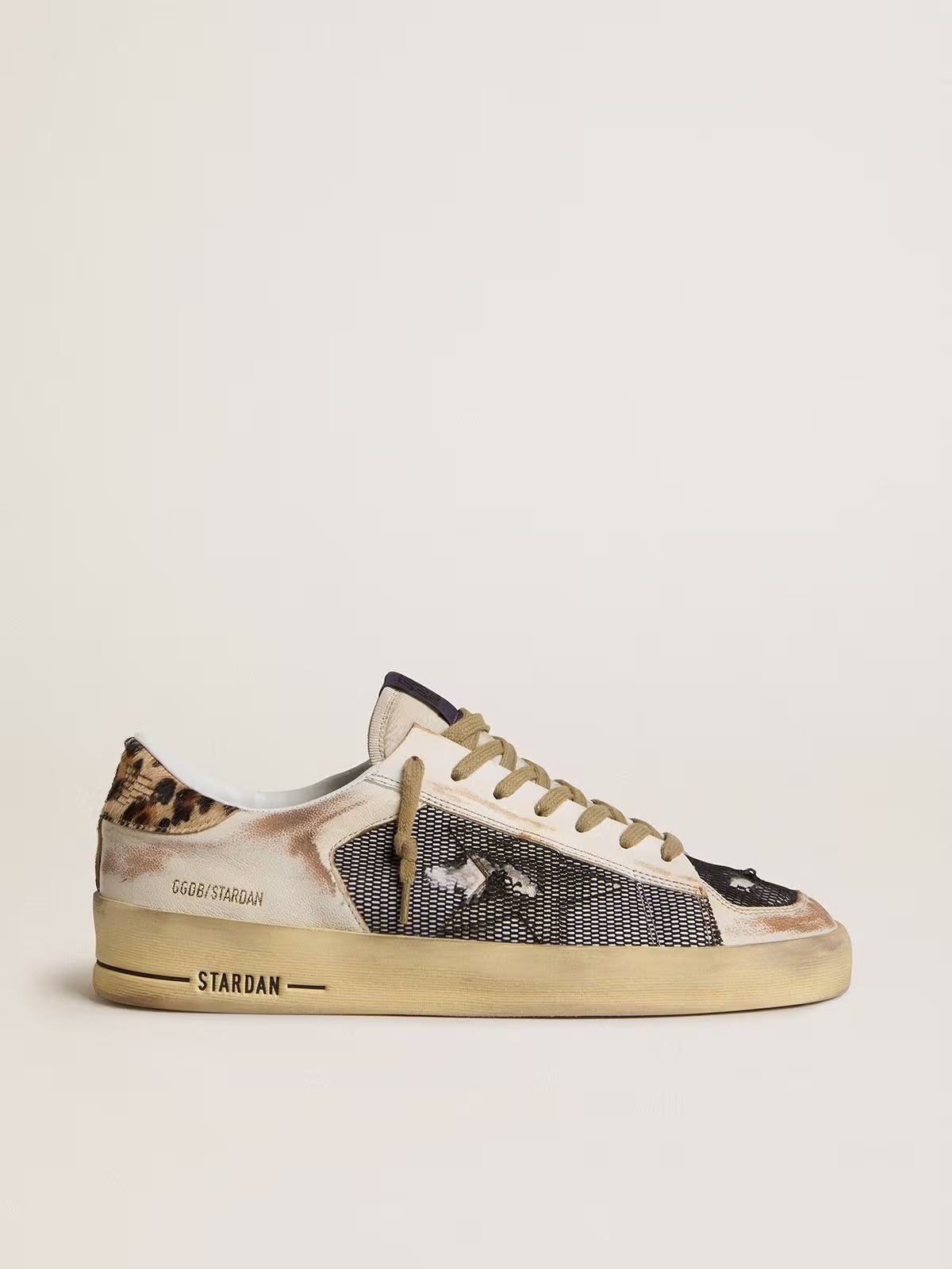 Tenis Golden Goose Stardan Nappa Leather Net Upper Horsy Heel Hombre