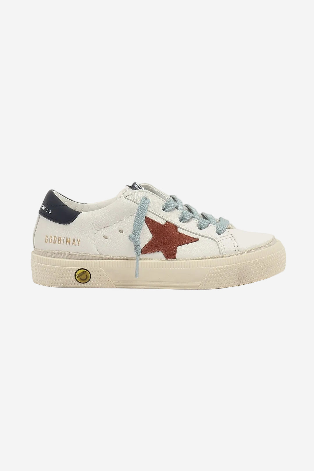 Tenis Golden Goose Kids May Nappa Upper Suede Star Leather Heel