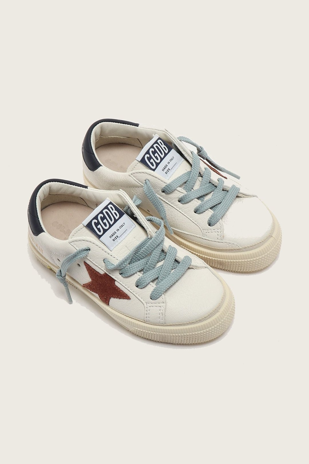 Tenis Golden Goose Kids May Nappa Upper Suede Star Leather Heel