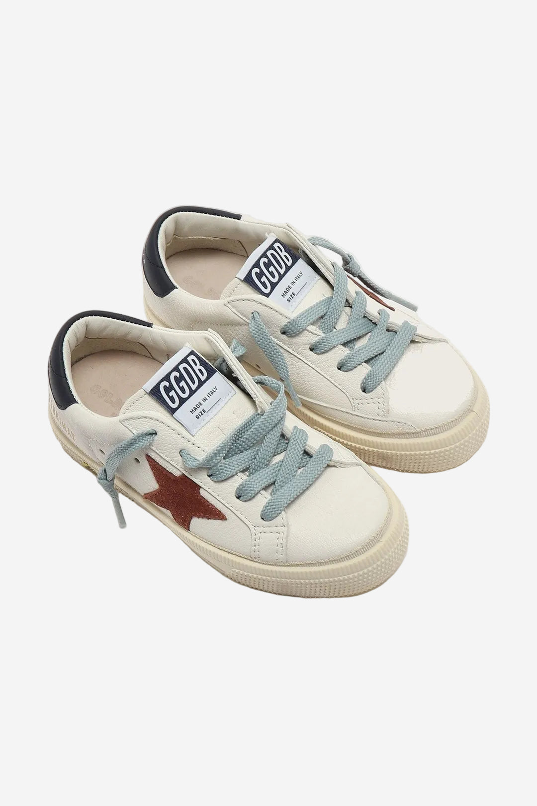Tenis Golden Goose Kids May Nappa Upper Suede Star Leather Heel