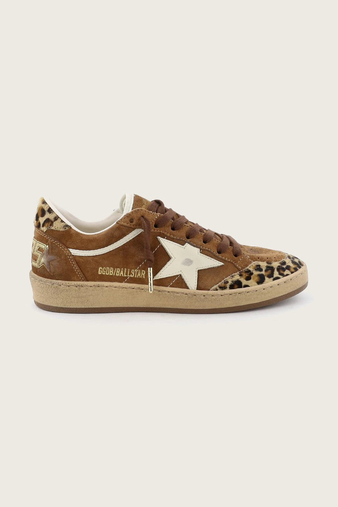 Tenis Golden Goose Ballstar Suede  Horsy Toe And Heel Glitter Star Mujer