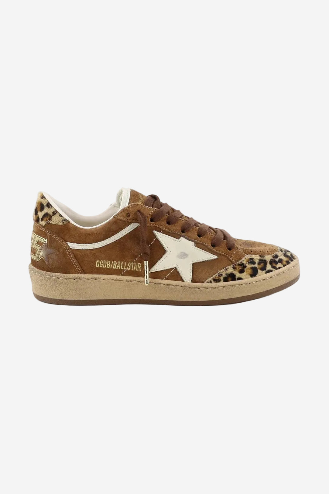 Tenis Golden Goose Ballstar Suede  Horsy Toe And Heel Glitter Star Mujer