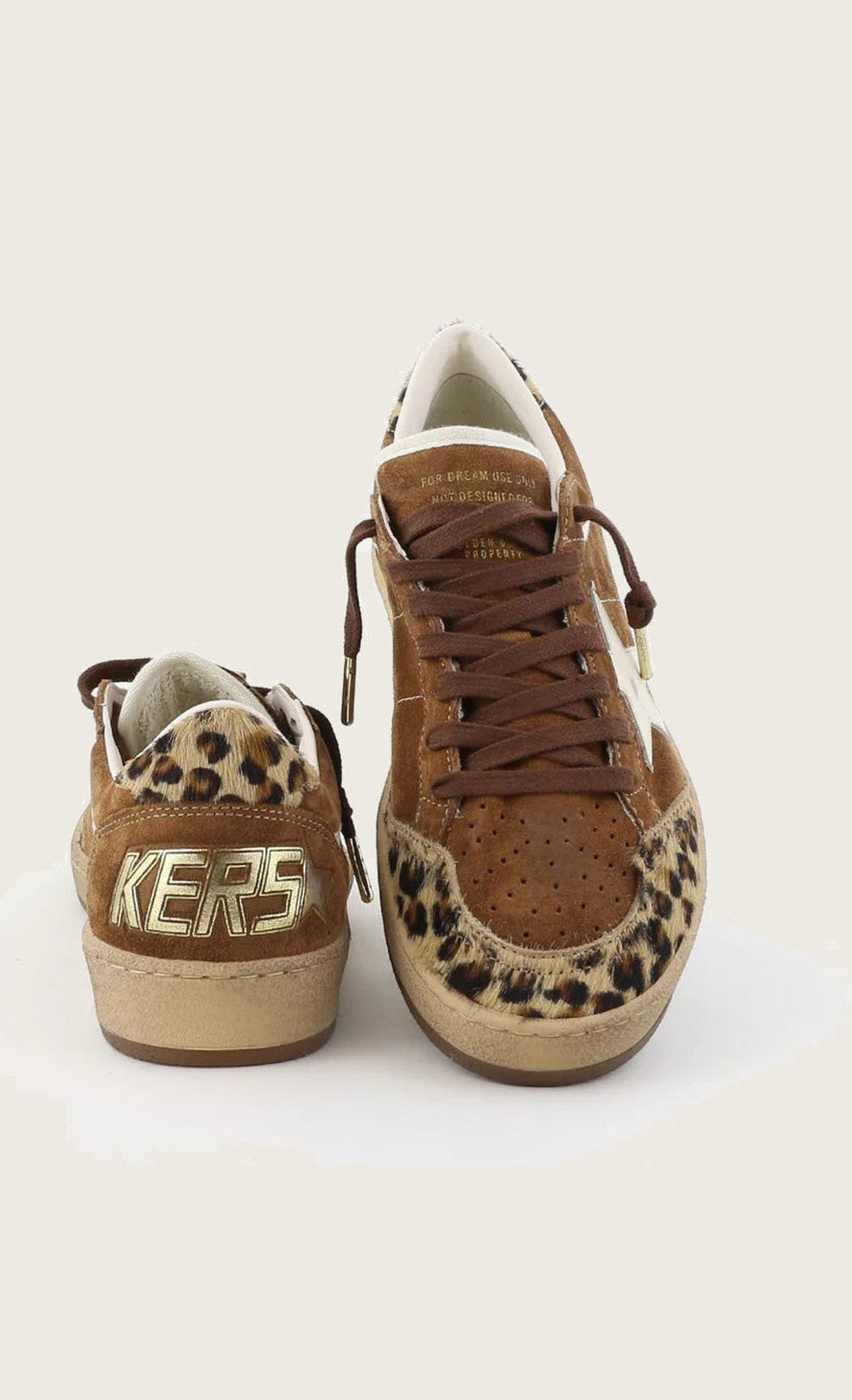 Tenis Golden Goose Ballstar Suede  Horsy Toe And Heel Glitter Star Mujer