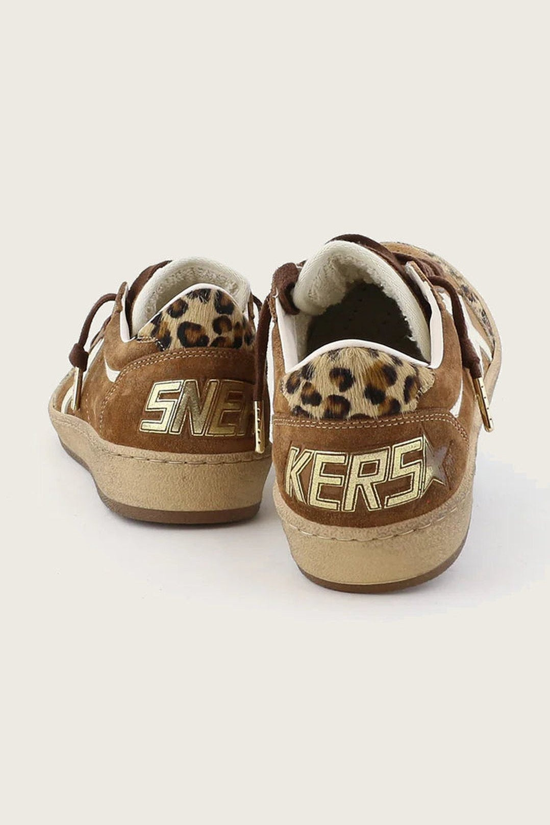 Tenis Golden Goose Ballstar Suede  Horsy Toe And Heel Glitter Star Mujer