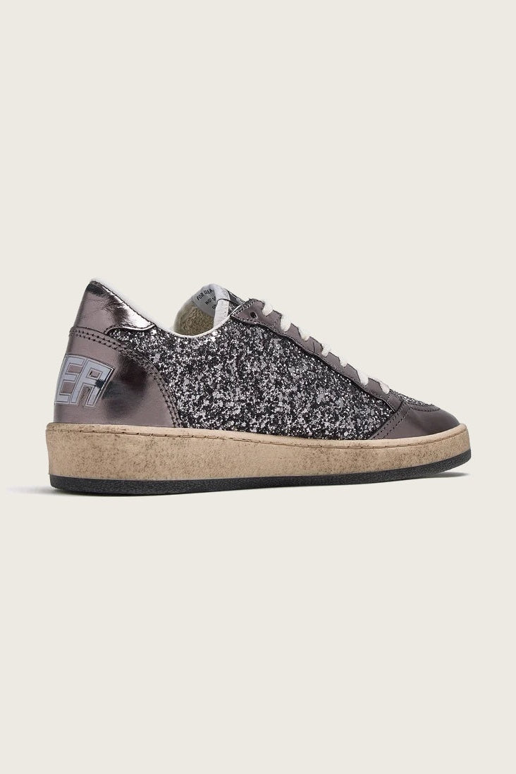 Tenis Golden Goose Ballstar Glitter Heel Leather Star Mujer