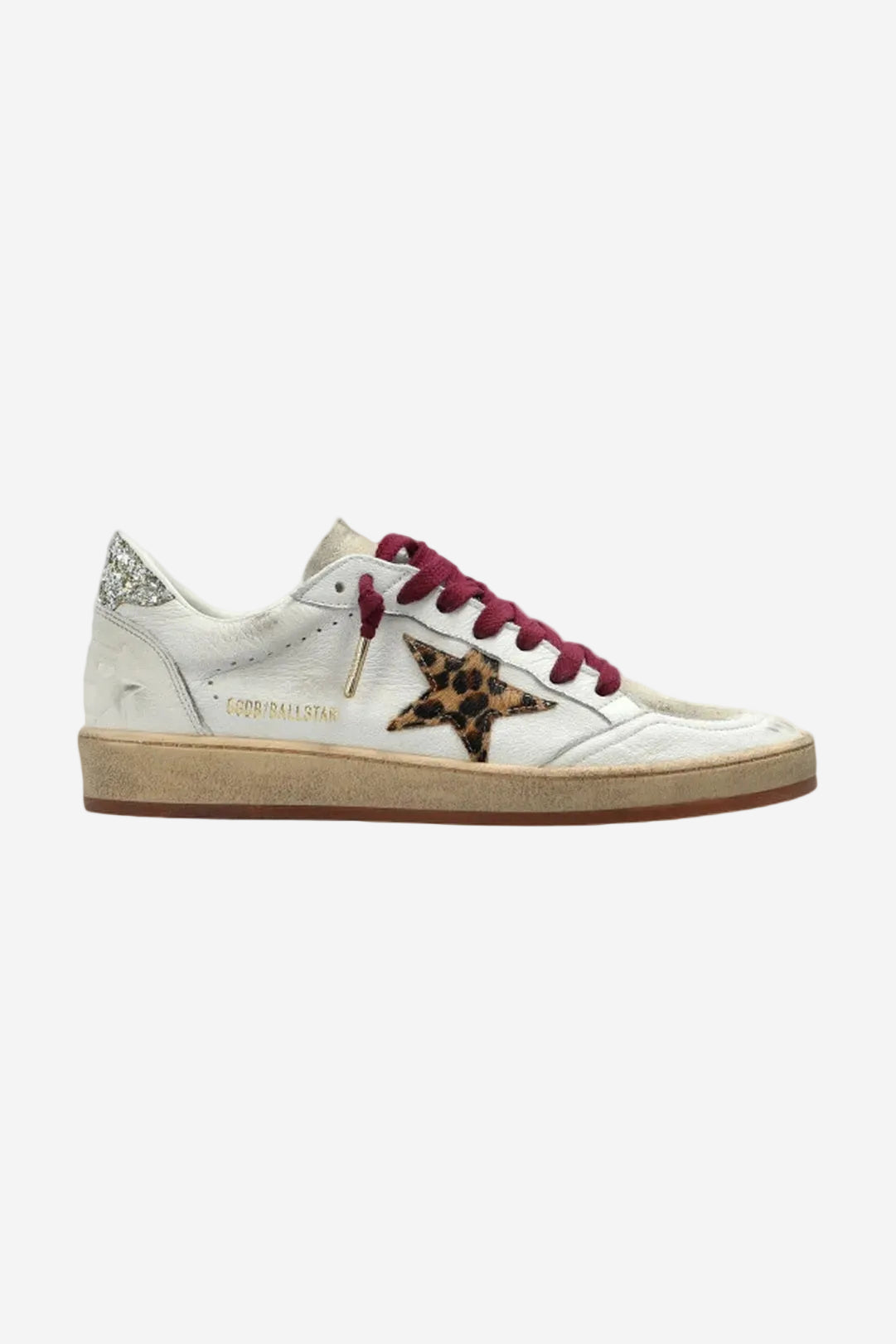 Tenis Golden Goose Ballstar Nappa Horsy Star Glitter Heel Mujer