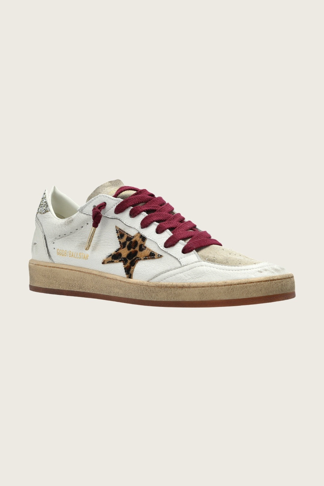 Tenis Golden Goose Ballstar Nappa Horsy Star Glitter Heel Mujer