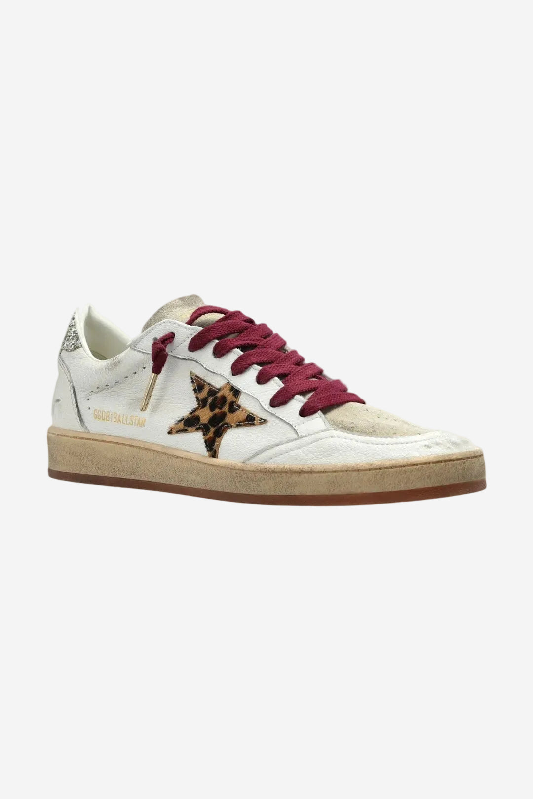 Tenis Golden Goose Ballstar Nappa Horsy Star Glitter Heel Mujer