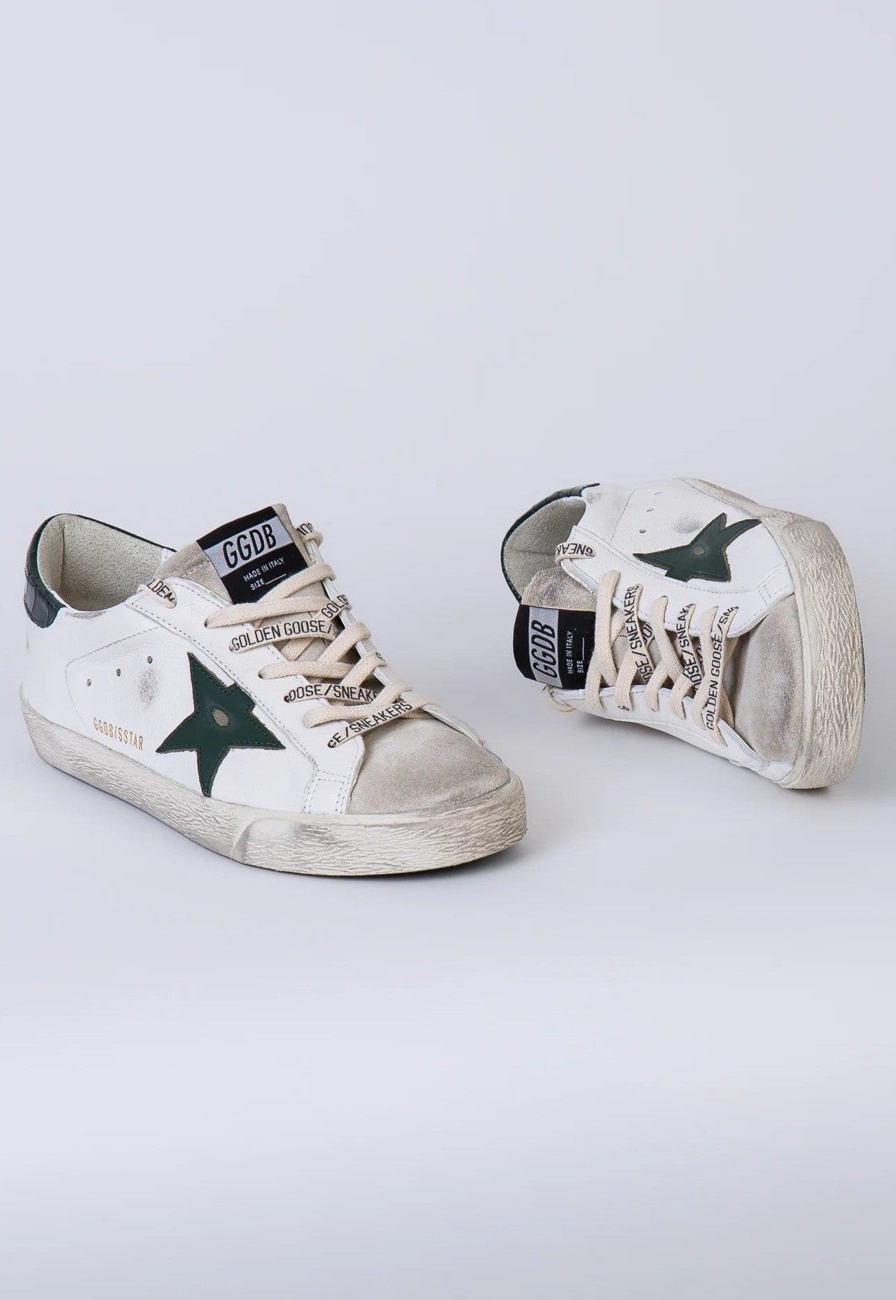 Tenis Golden Goose Super Star Leather Star Printed Leather Heel Hombre