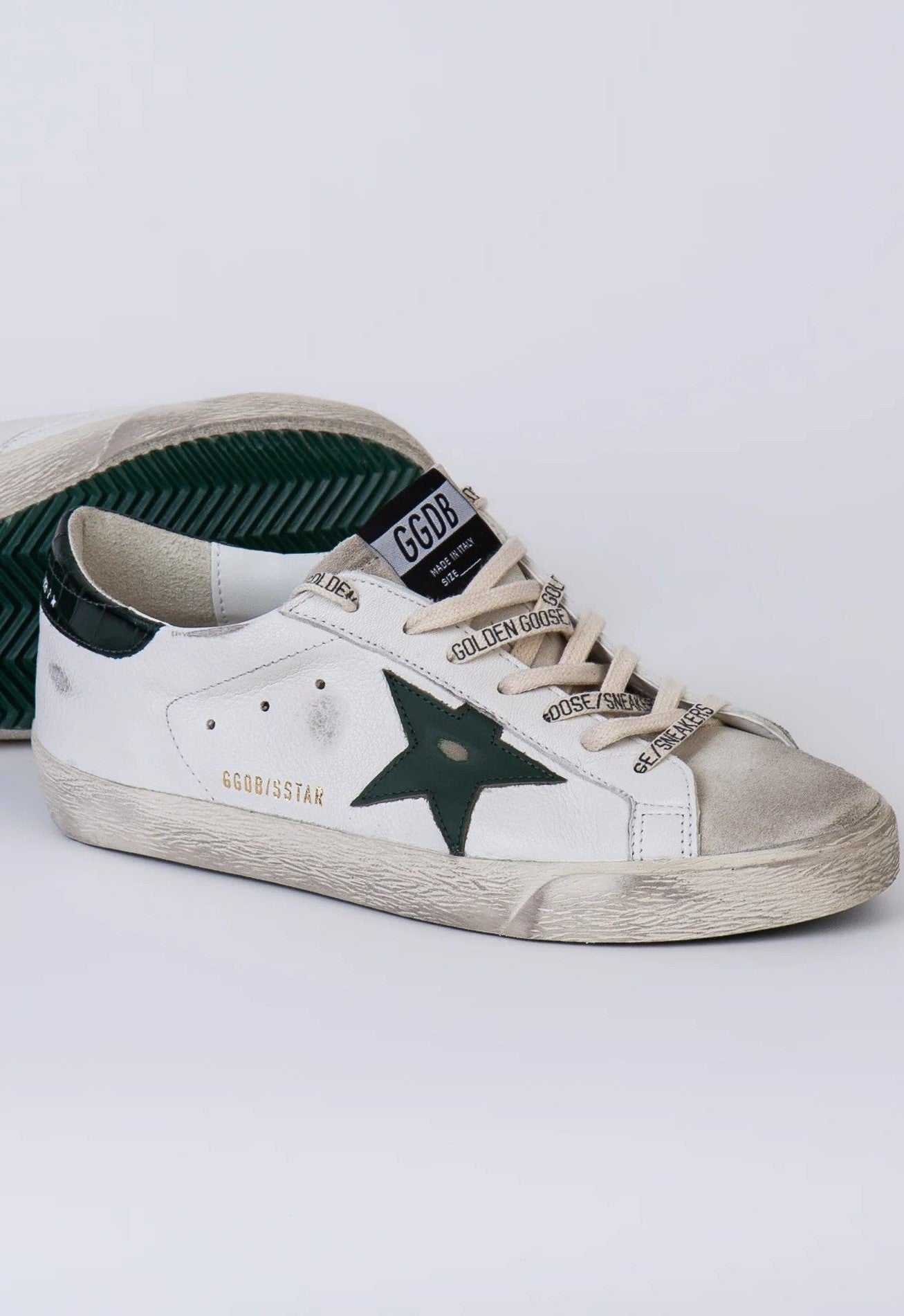 Tenis Golden Goose Super Star Leather Star Printed Leather Heel Hombre