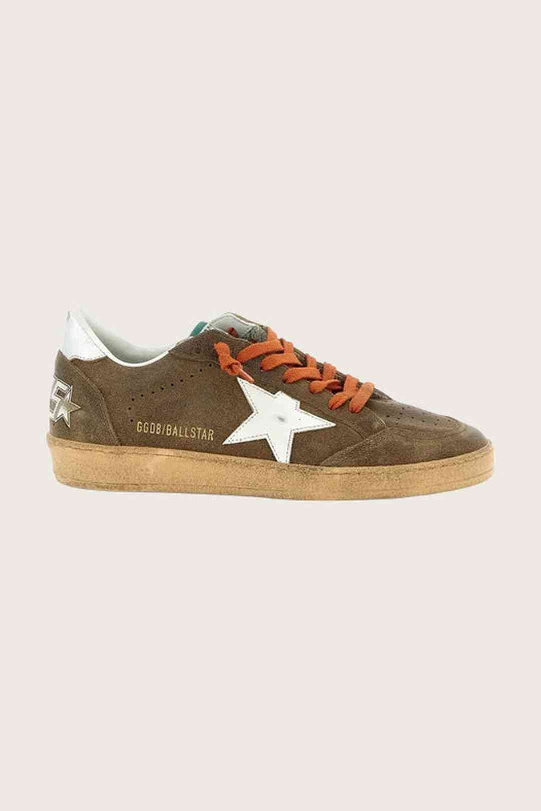 Tenis Golden Goose Ballstar Waxed Suede Star Laminated Heel Hombre