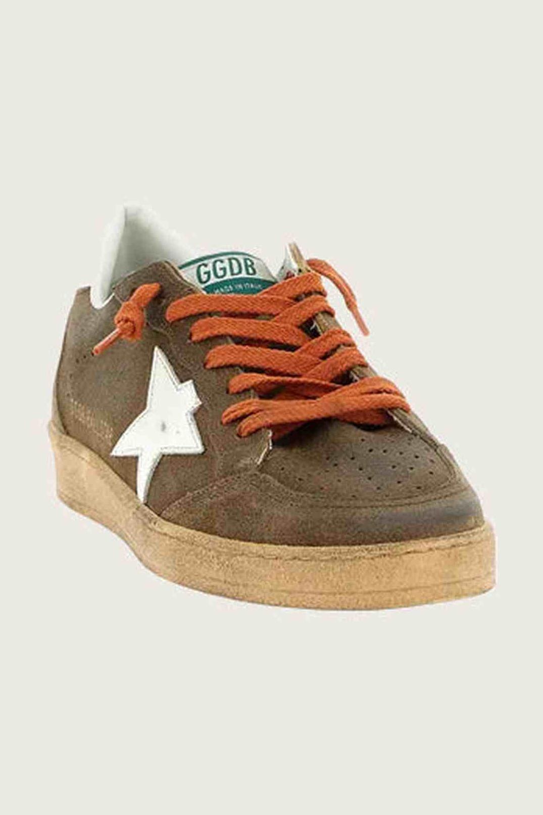 Tenis Golden Goose Ballstar Waxed Suede Star Laminated Heel Hombre