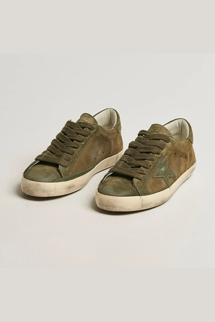 Tenis Golden Goose Super Star Suede Upper Leather Star And Heel Hombre