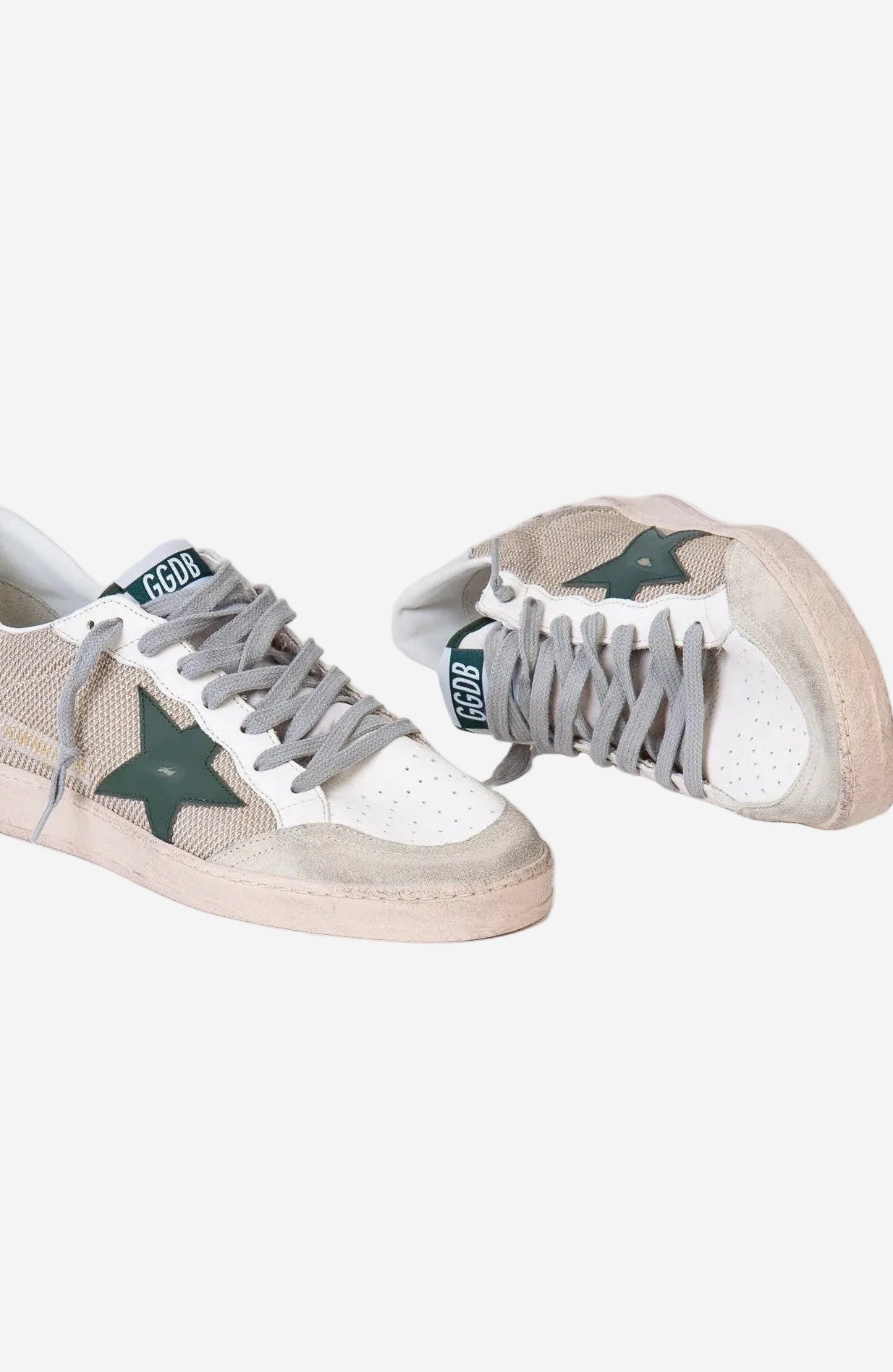 Tenis Golden Goose Ballstar Net Leather Star Nylon Heel Crack Spur Hombre