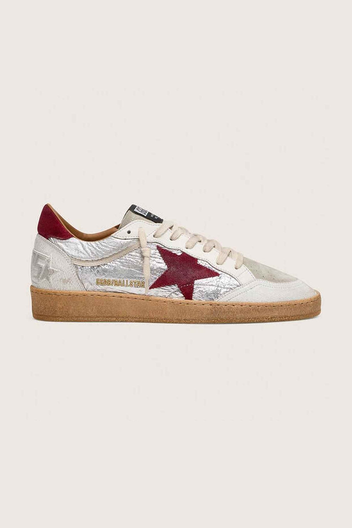 Tenis Golden Goose Ballstar Nylon Crack Leather Hombre