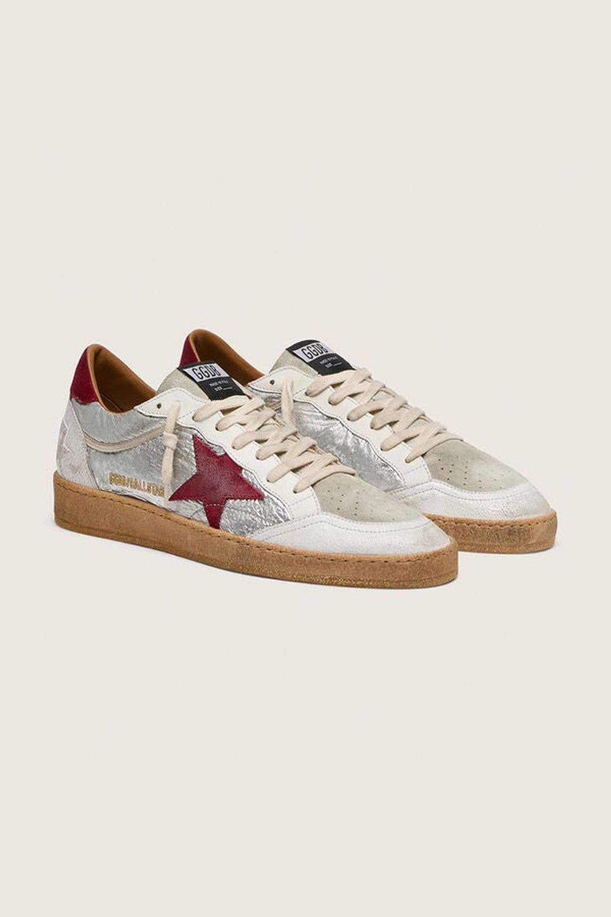 Tenis Golden Goose Ballstar Nylon Crack Leather Hombre