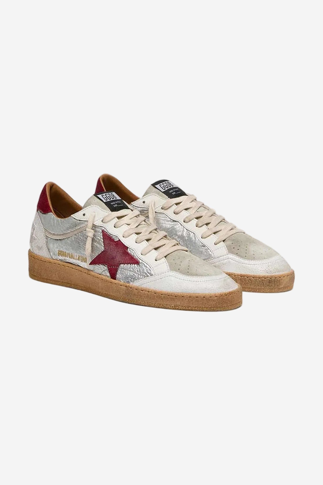 Tenis Golden Goose Ballstar Nylon Crack Leather Hombre