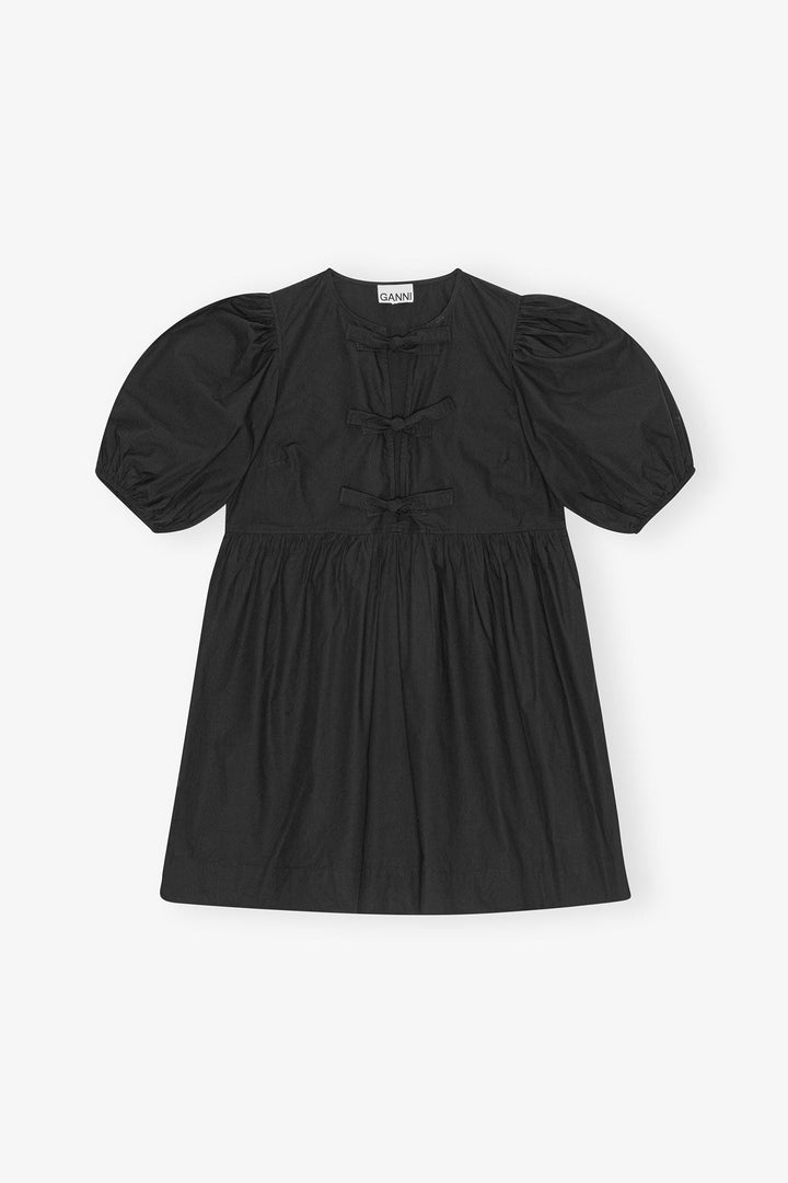 Mini Vestido Cotton Poplin Tie String