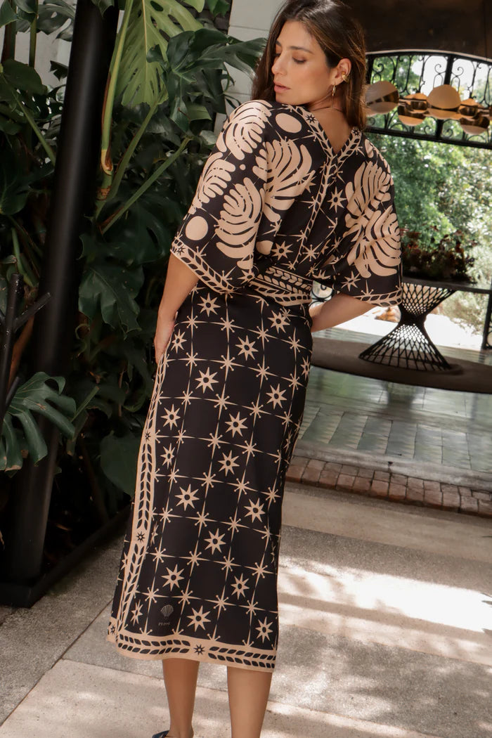 Short Sari Comet Linen Negro