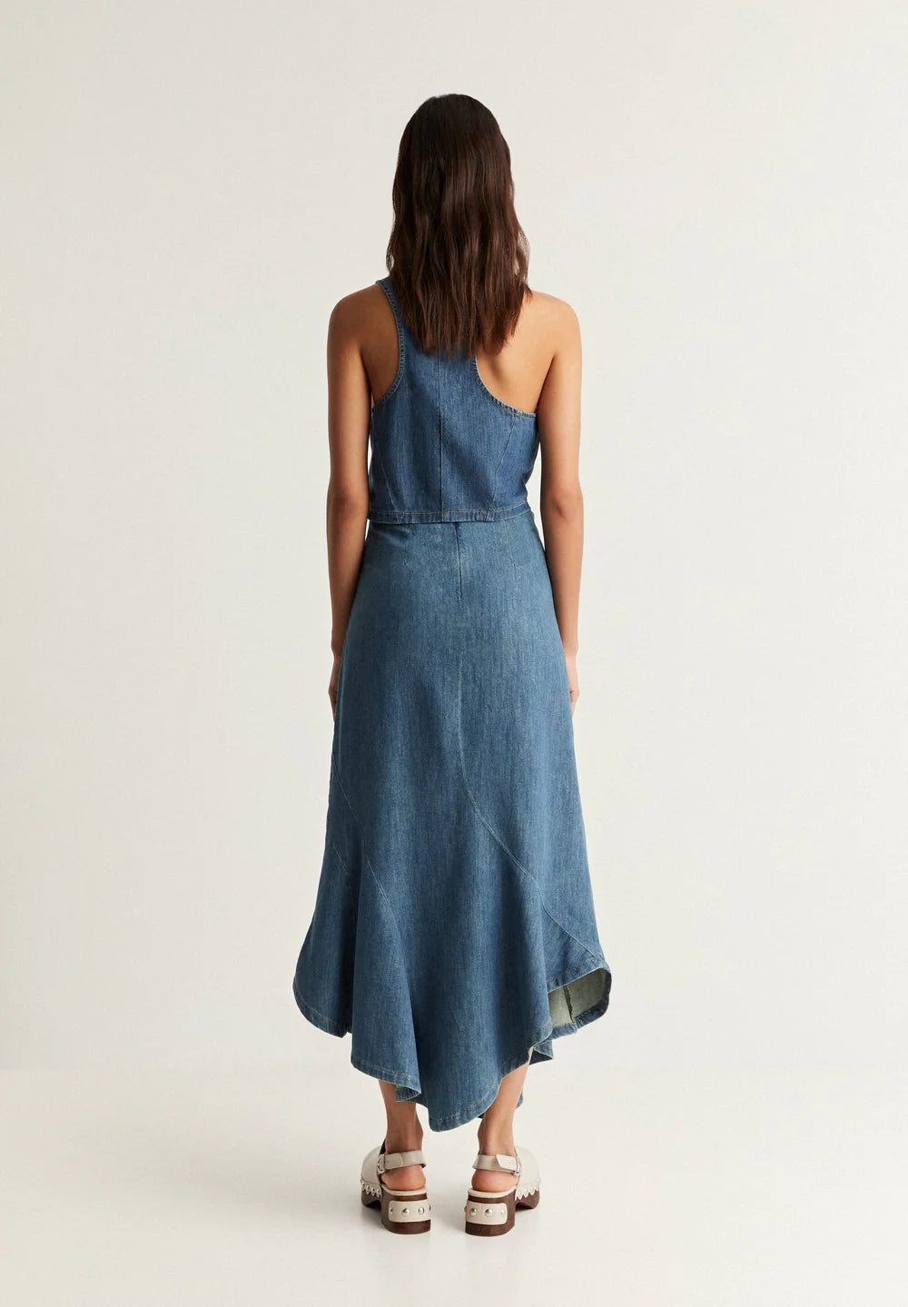 Falda Denim Ruffle
