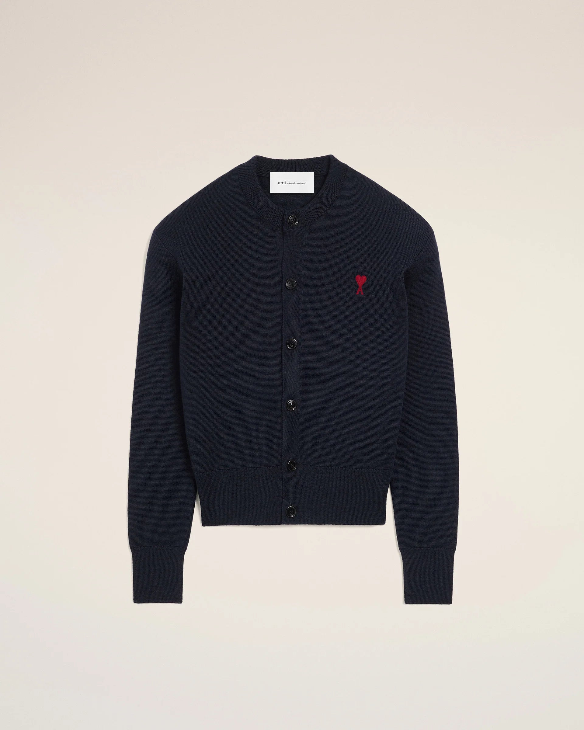 Cardigan Crewneck With Contrasted Ami De Coeur SWEATERS Malva CO