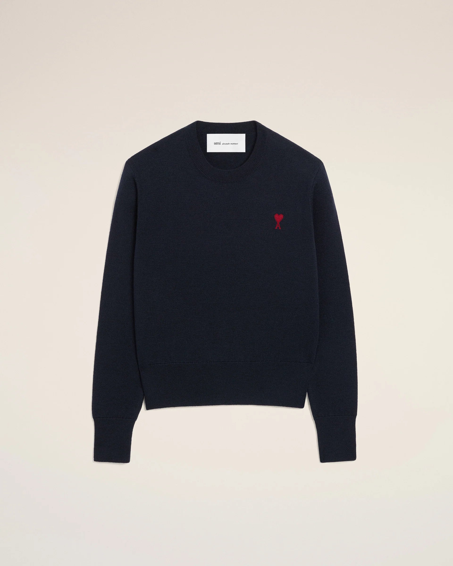 Jersey Crewneck With Contrasted Ami De Coeur SWEATERS Malva CO