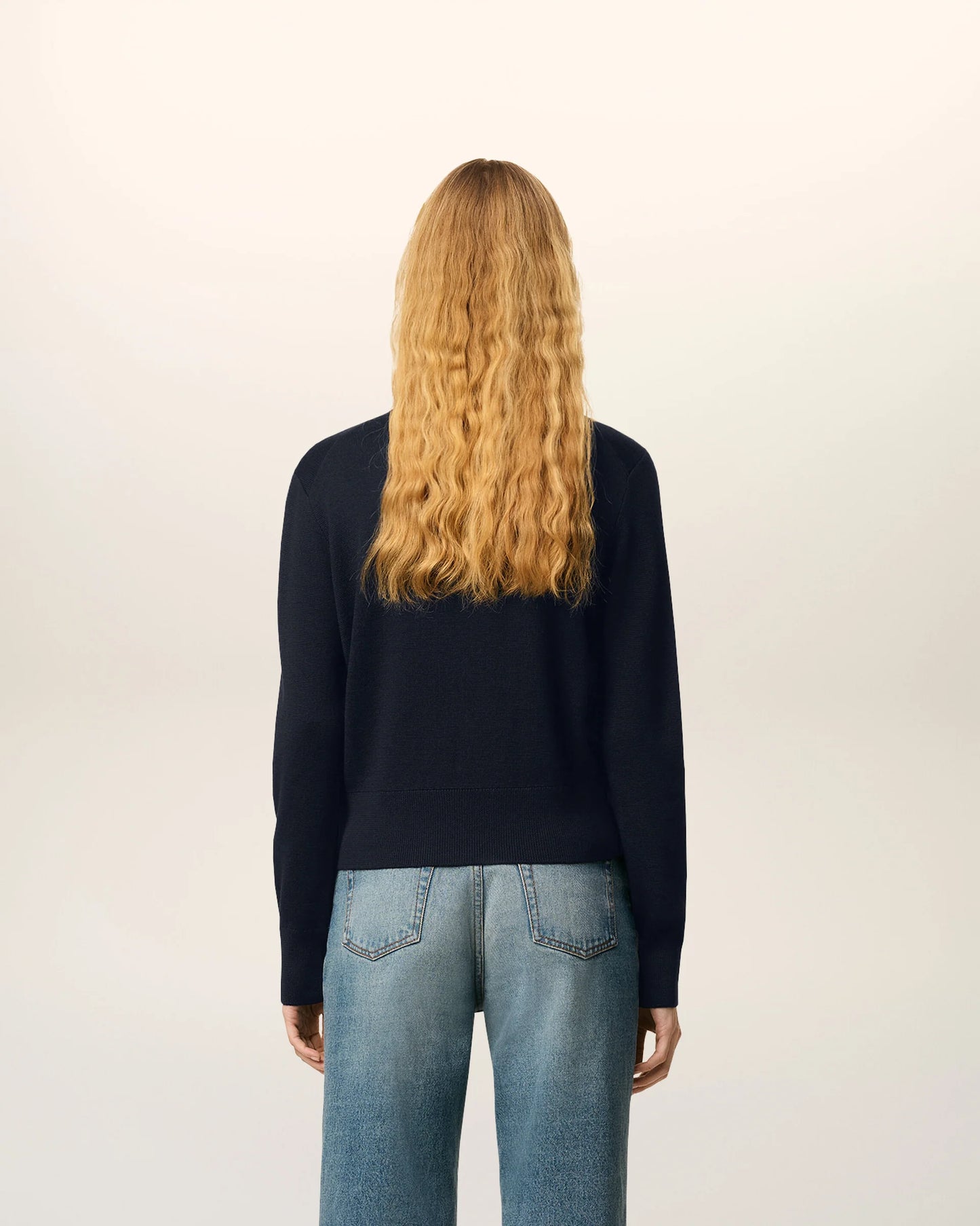 Jersey Crewneck With Contrasted Ami De Coeur