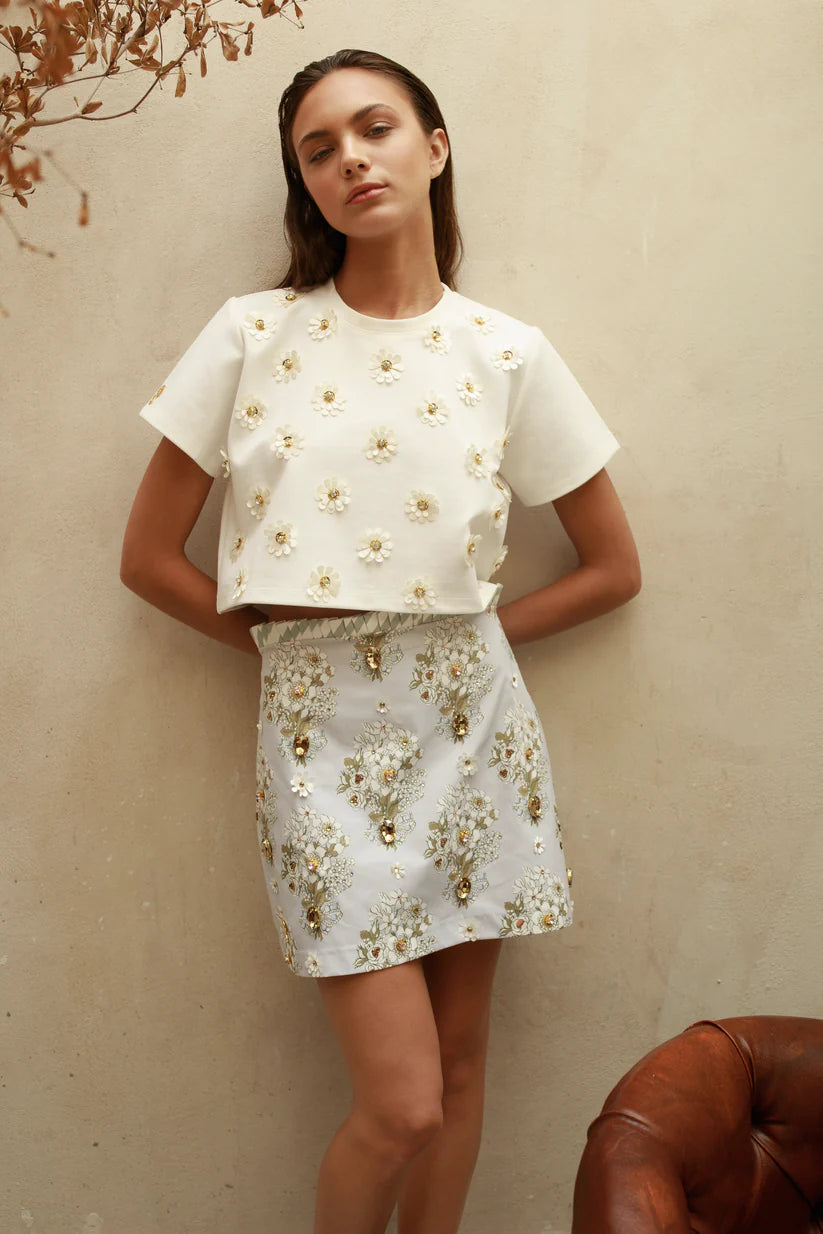 T-Shirt Floral Cropped