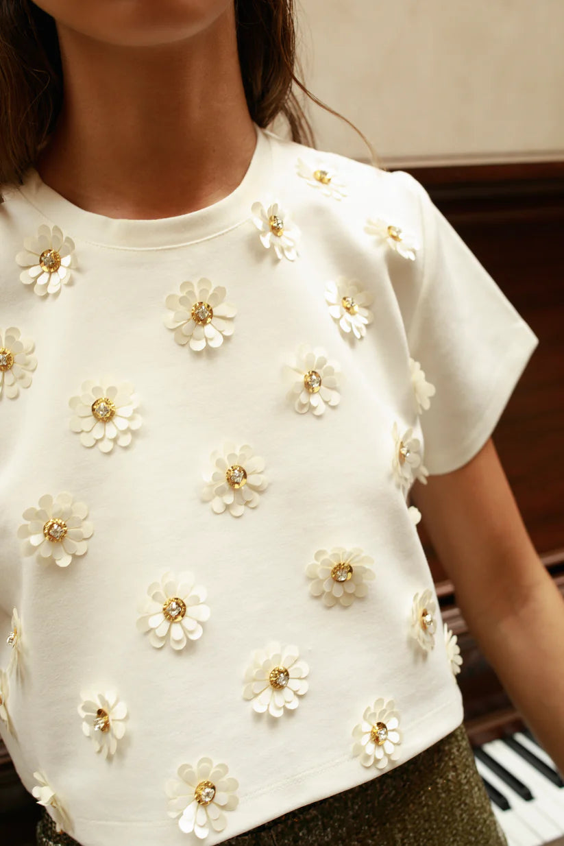 T-Shirt Floral Cropped