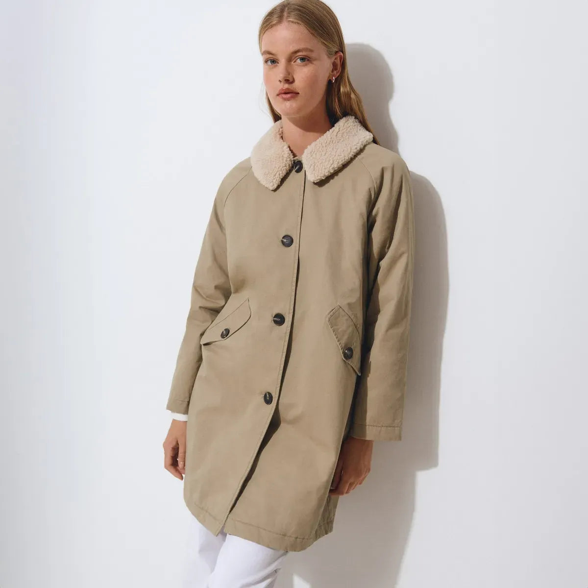Gabardina Acolchado Cuello Extraible