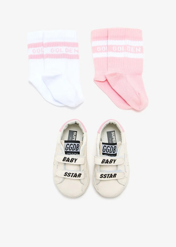 Tenis Golden Goose Baby School Set Nappa Upper Stripes And Star