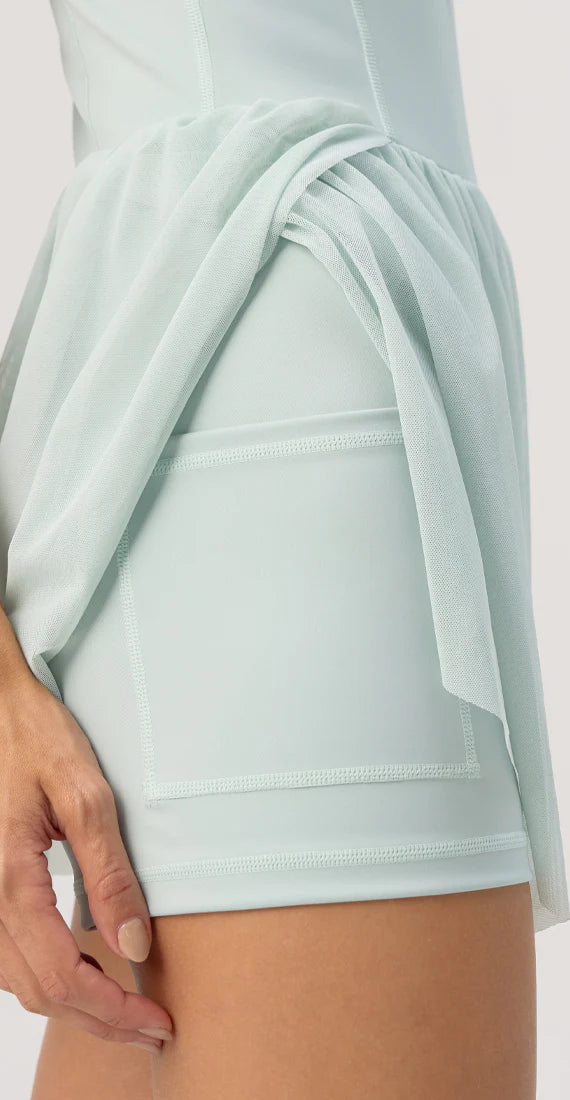 Mini Vestido Aqua Moon Zipper