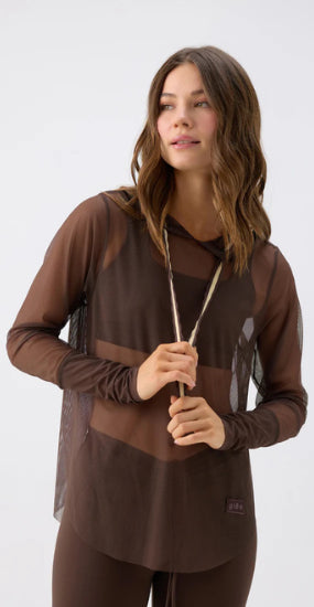 Hoodie Espresso Veil Mesh