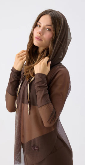 Hoodie Espresso Veil Mesh